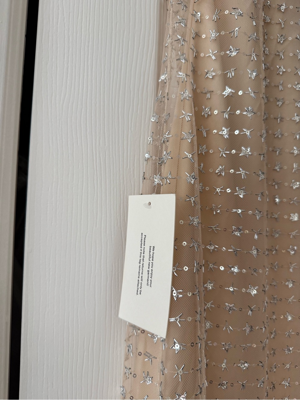 STAUD Aurielle Beaded Tulle Maxi Dress Stardust NEW with tag - Picture 10 of 12